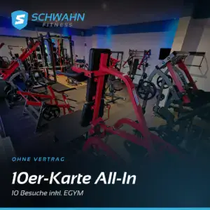 10er-Karte All-In für das Fitnessstudio in Dransfeld