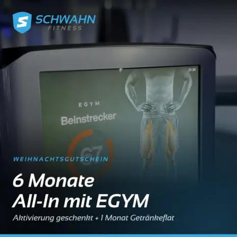 Weihnachtsgutschein 6 Monate All-In mit EGYM bei Schwahn Fitness Weihnachtsgutschein 6 Monate All-In mit EGYM bei Schwahn Fitness